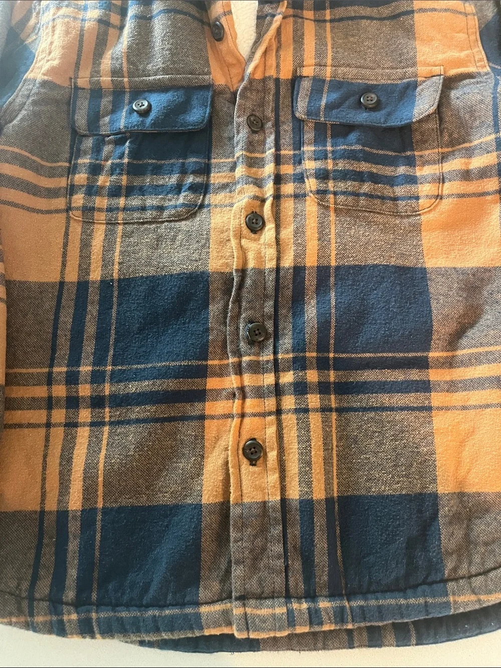 Crewcuts Blue & Tan Plaid Shacket